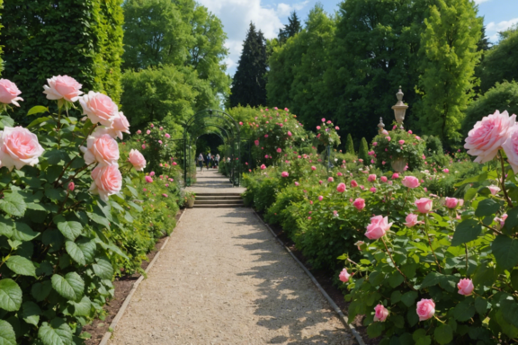 experience the breathtaking beauty of the morailles rose garden (45) during the 2024 rendezvous at the gardens event. explore a paradise of vibrant colors and enchanting scents in this must-see attraction.